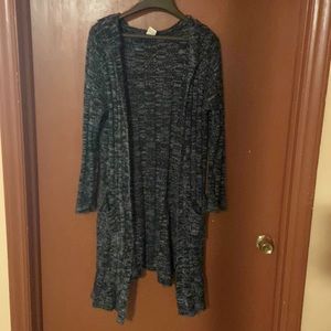 Faded Glory XL hooded sweater cardigan with pockets